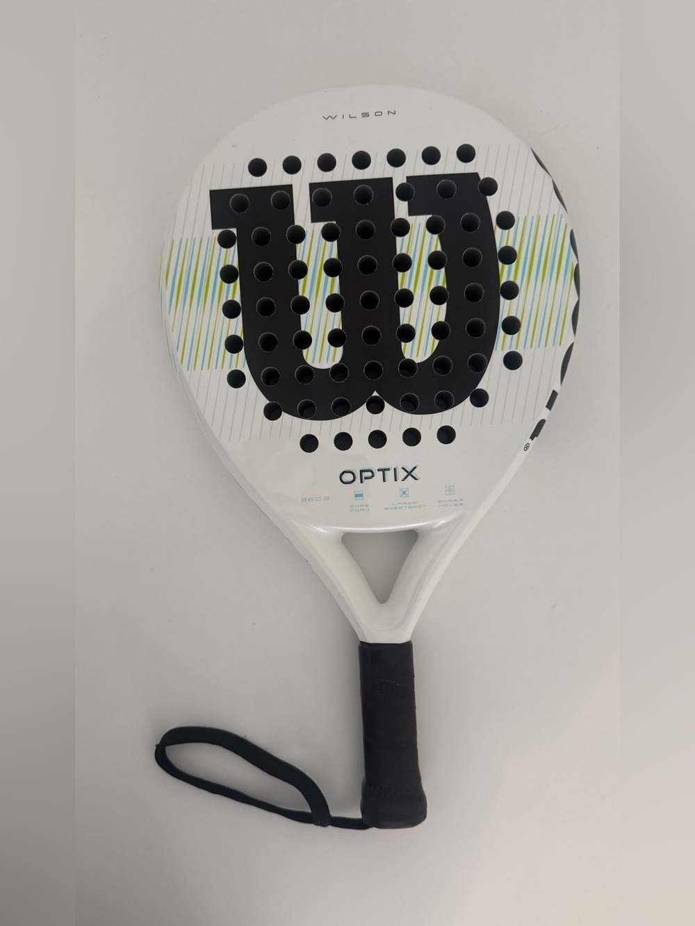 Wilson Optix White/Black Paddle Tennis Racket+balls